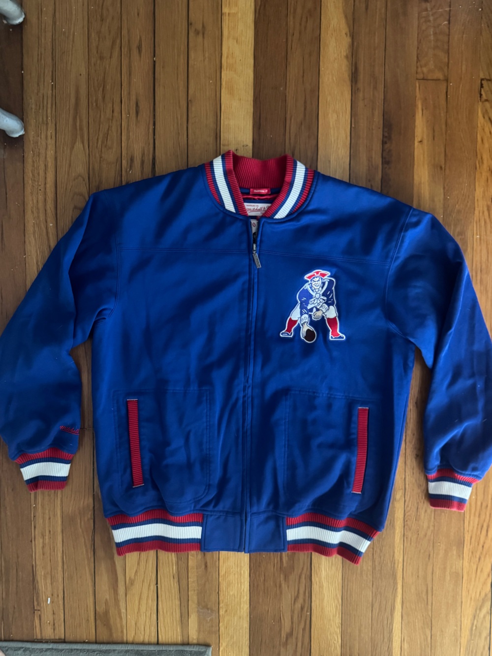 New England Patriots Mitchell & Ness Heritage Bomber Jacket
